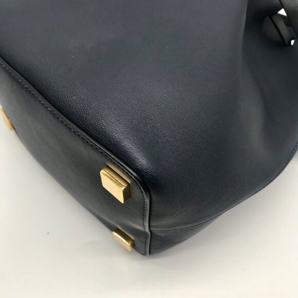 Michael Kors Miranda Adjustable Drawstring Dark Navy Bucket Bag - Picture 8 of 10